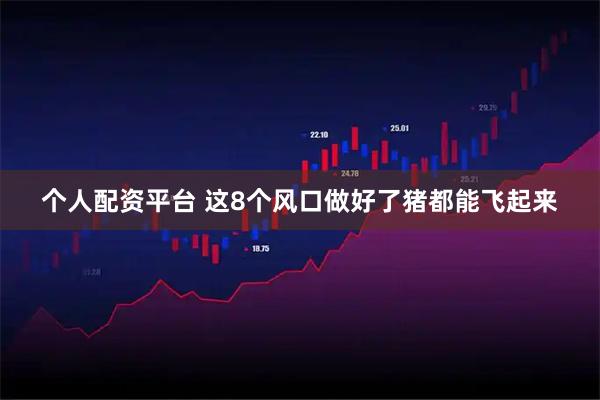 个人配资平台 这8个风口做好了猪都能飞起来